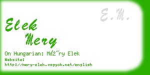 elek mery business card